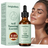 Originbuty gouttes visage bronzage bouteille : teinte naturelle et progressive.