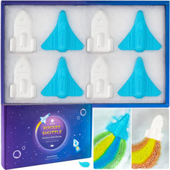 ORIGLAM bombe-bain fusée: expérience ludique avec traînées colorées et bulles.