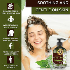Poured dispenser of ORISO Tea Tree Mint for easy daily use.