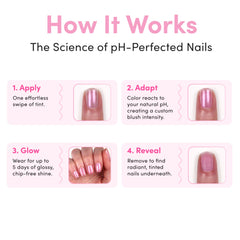Orly pH Perfector – teinte rosée froide avec fini argenté pour un éclat frais.