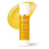 Orogold gel exfoliant visage translucide 24K affine le grain et purifie la peau.