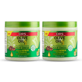 ORS Crème huile d’olive en flacon, pack double, revitalise les cheveux.