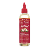 Huile ORS HAIRepair coco et baobab dans la bouteille, hydratation légère et rapide.
