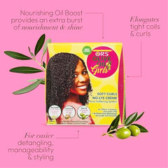 ORS huile d'avocat coco olive, formule nourrissante pour cheveux bouclés.