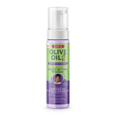 ORS Mousse: bouteille Lavande pour hydratation douce des tresses.