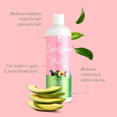 ORS Olive Oil Curlshow – gros plan sur l'emballage, promesse de soin longue durée.