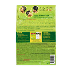 ORS Olive Oil Zone Relaxer Kit base image highlights moisturizing base.