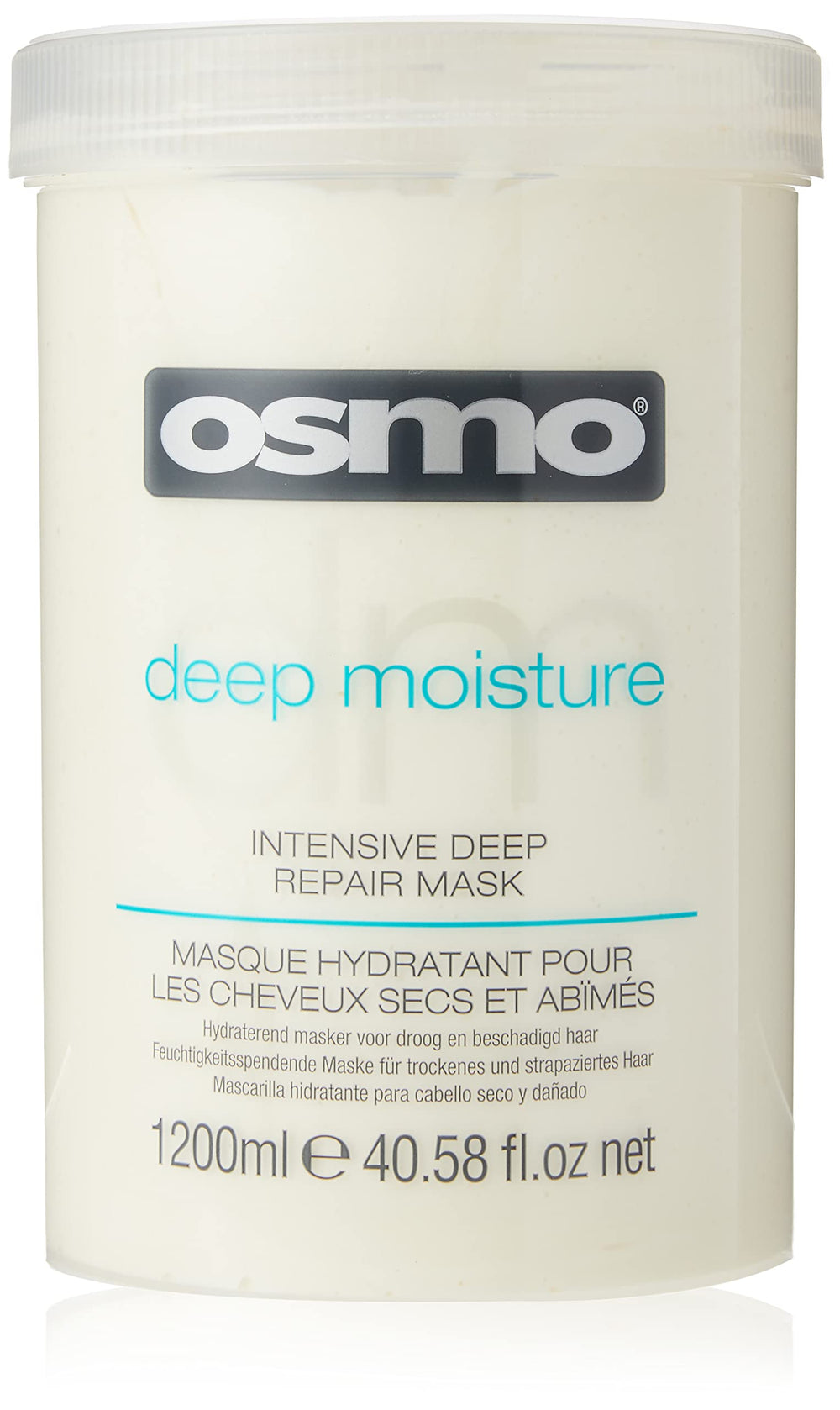 Masque Osmo répare en profondeur, pot 1200 ml, hydratation intense pour cheveux abîmés