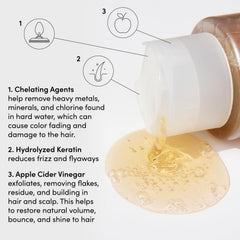 OUAI Detox Shampoo ingrédients-vinaigre-pomme: purifiant et nourrissant pour les cheveux.