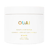 OUAI gommage cuir chevelu et corps : exfolie en douceur et revitalise la peau.