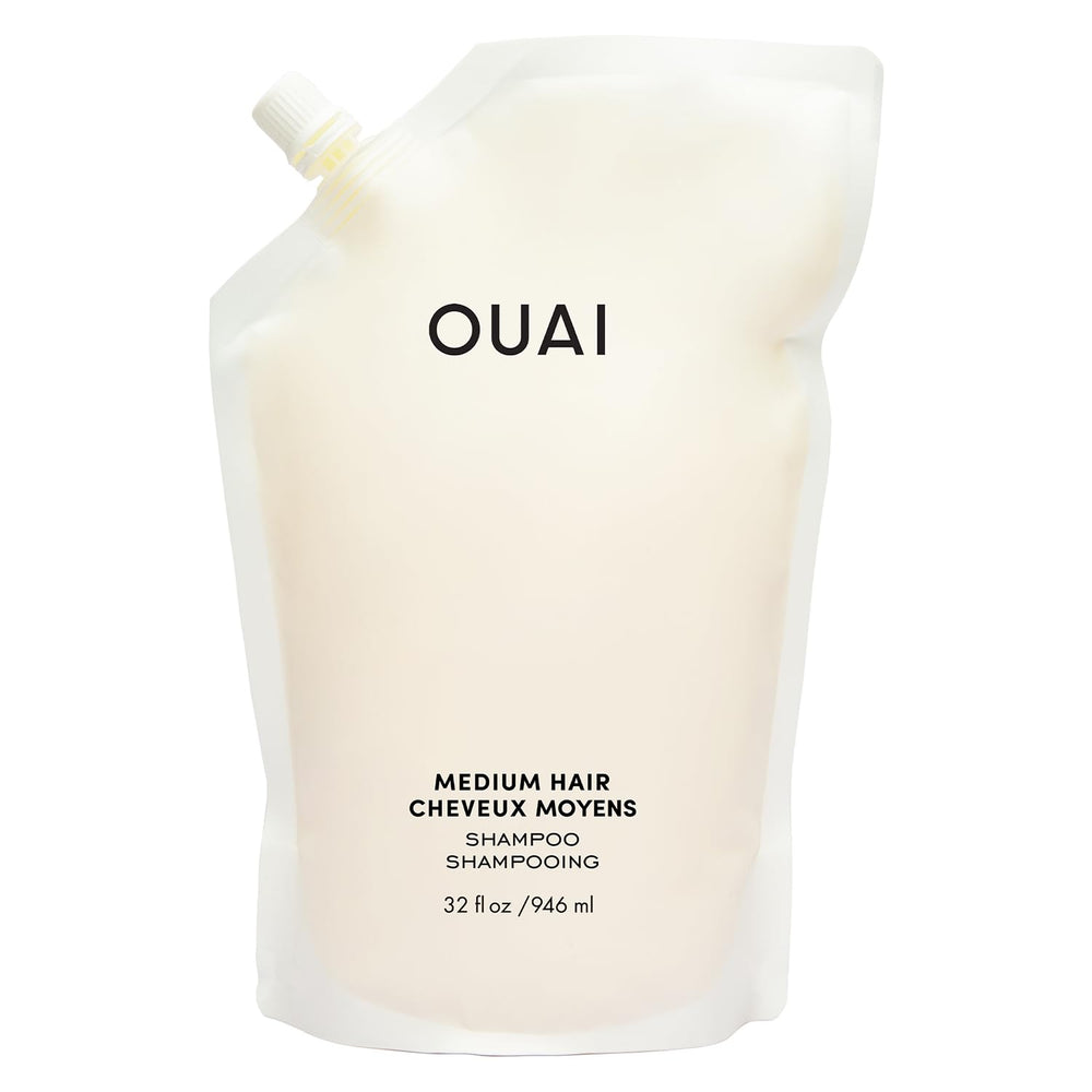 OUAI Medium Shampoo Remplissage Bouteille : hydratation légère et pratique