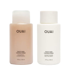 Shampooing OUAI en bouteille pour cheveux épais, hydratation en profondeur.