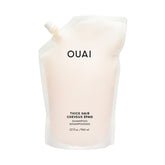 OUAI recharge shampoing épais, bouteille prête à hydrater les cheveux épais.
