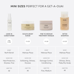 OUAI coffret voyage shampooing detox, élimine résidus et impurities