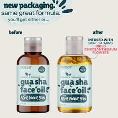 Ouiloe Gua Sha huile, glisse douce pour massage du visage fluide et confortable.