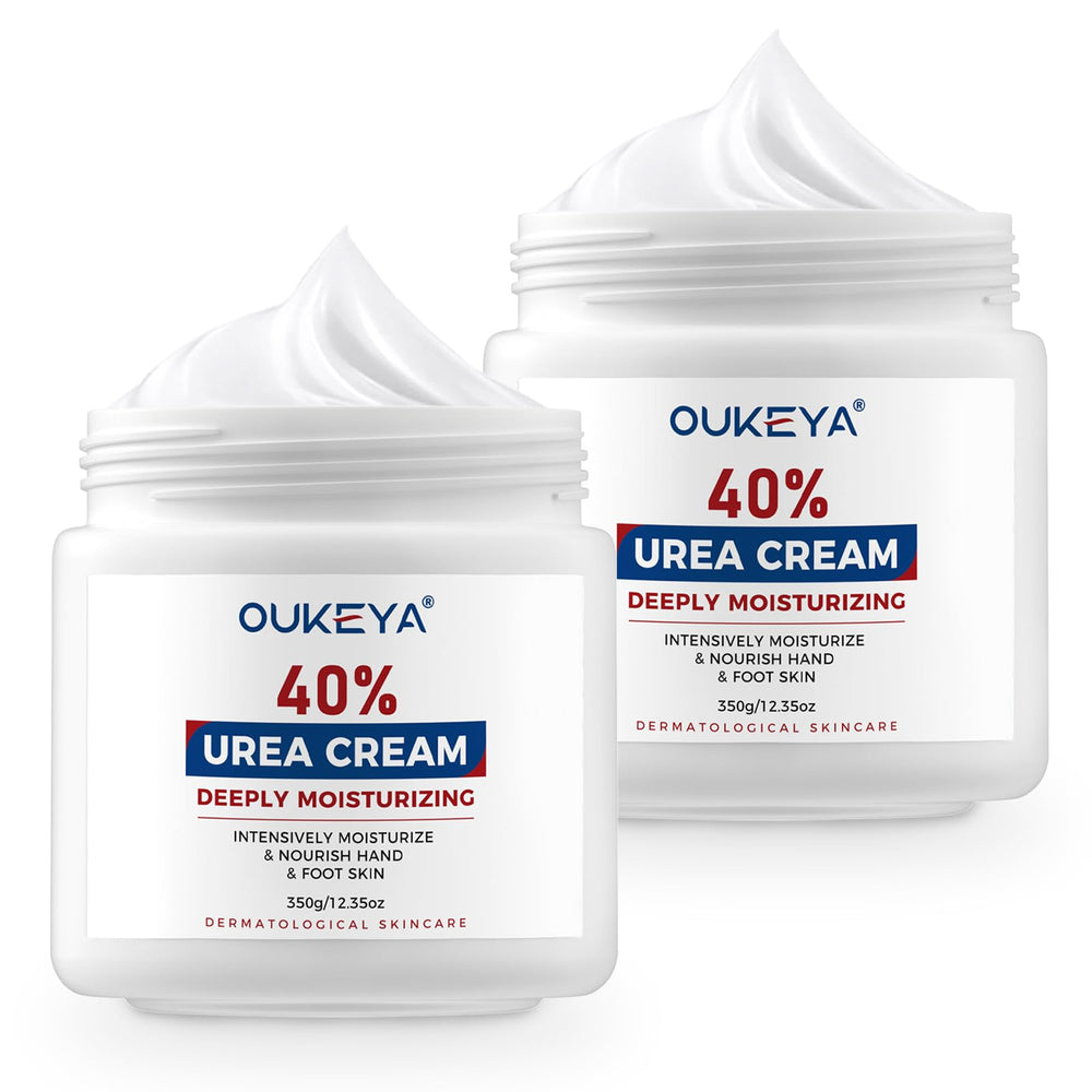 OUKEYA Crème à l’urée 40 % pour pieds, hydrate et apaise peau sèche.