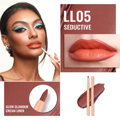 Contour lèvres Oulac glisse crèmeux pour contours nets sans effort.