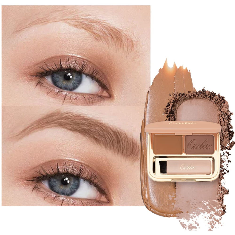 Oulac kit sourcils poudre et pomade Ginger pour un look naturel et modulable.