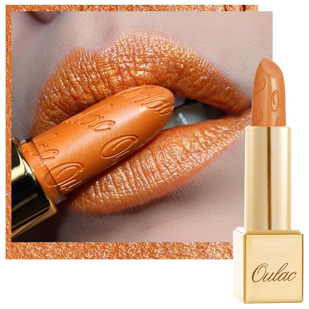 Oulac Potiron Lipstick – effet métallique 3D spectaculaire et longue tenue.