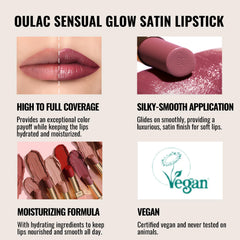 Palette Nude à rouge variée et parfum subtil des soins Oulac.
