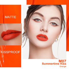Oulac Rouge à Lèvres Liquide Matte Orange, texture crème matte pour une couverture riche