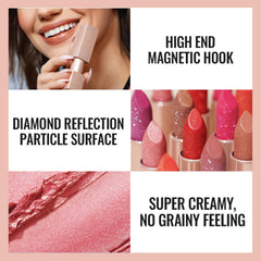 Oulac Shimmer Lipstick associe hydratation et brillance pour une allure quotidienne.
