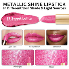 Tube rouge luxe avec miroir pour retouches discrètes.