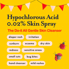 Our Family's Heirloom spray hypochlorous — Application sur visage bébé sans picotement