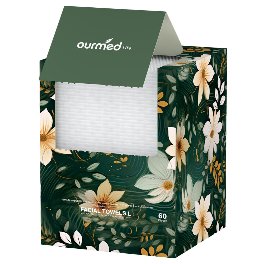 Lingettes Ourmed Life visage, design déchirable facilitant le nettoyage ciblé sans gaspillage