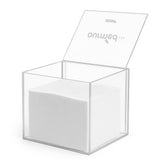 Ourmed Life porte-serviettes visage en acrylique clair pour un comptoir rangé et élégant