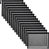 Sacs en maille zippés Outus noirs, ensemble pratique de 15 pièces.