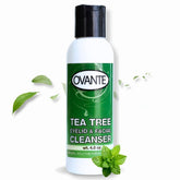 OVANTE gel nettoyant arbre à thé pour yeux et visage, nettoie en douceur.