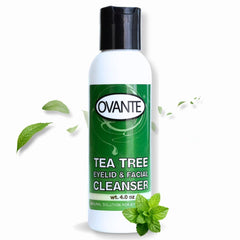 OVANTE gel nettoyant arbre à thé pour yeux et visage, nettoie en douceur.