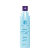Ovation Hair Color Protection Shampoo bottle front highlighting color protection and shine.