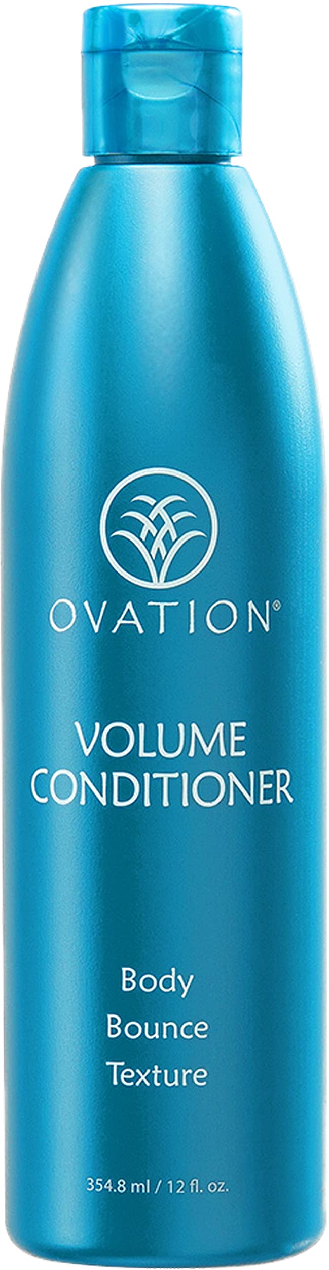 Ovation Hair Volume Conditioner: bouteille élégante montrant la texture légère pour un volume durable.
