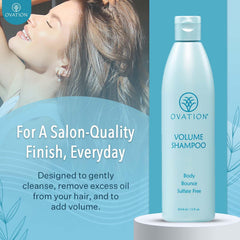Shampooing Volume Ovation Hair crème lavante: nettoie en douceur et donne du corps.