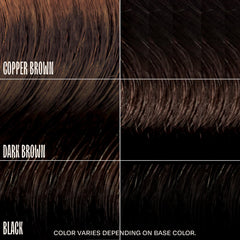 oVertone chocolat brun cheveux montrant reflets riches après dépose colorante.