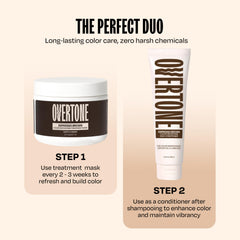 Overtone Espresso Brown: masque nourrissant pour cheveux renforcés et couleur semi-permanente