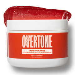 oVertone Poppy Orange bouteille affichant le soin colorant nourrissant