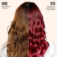 oVertone Raspberry Pink sur le masque colorant, soin hydratant et colorant.</
