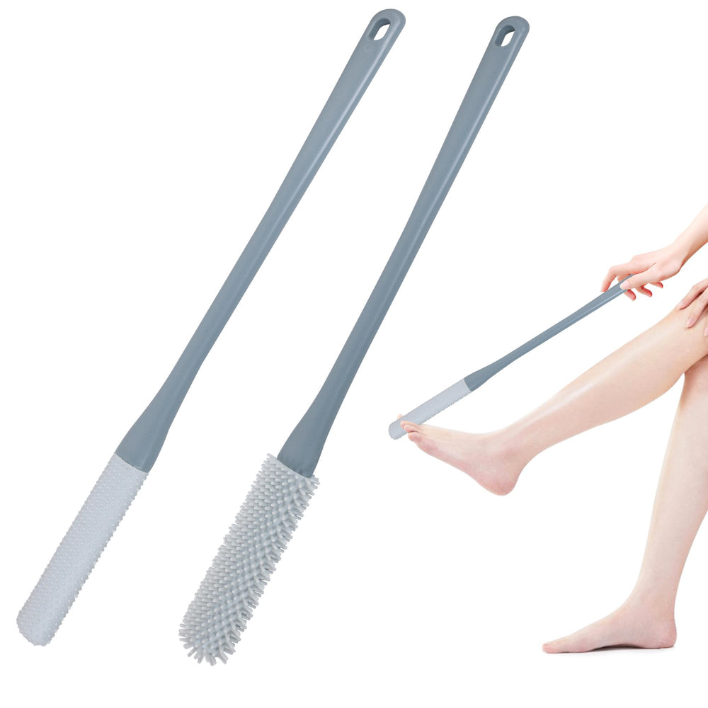 OWIIZI brosse pour orteils à long manche en douche, nettoyage facilité.