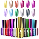 Ownest 12-color mirror nail polish set with vibrant metallic finish for striking nails.