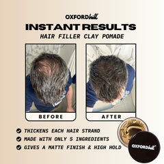 OXFORDhill Texture Clay Pomade — tenue élevée pour un style durable au quotidien.
