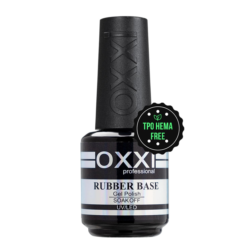 Base gel caoutchouteuse OXXI Professional pour une flexibilité durable et une tenue améliorée.