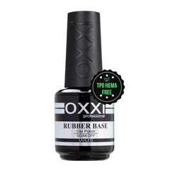 Base gel caoutchouteuse OXXI Professional pour une flexibilité durable et une tenue améliorée.