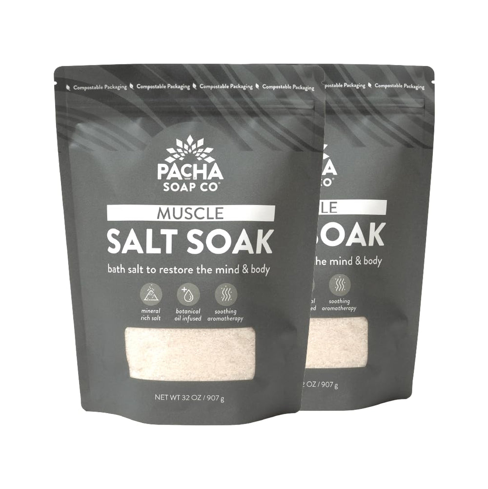 Pacha Soap Co. sel de bain muscle-relief arnica: apaisement après l'effort.
