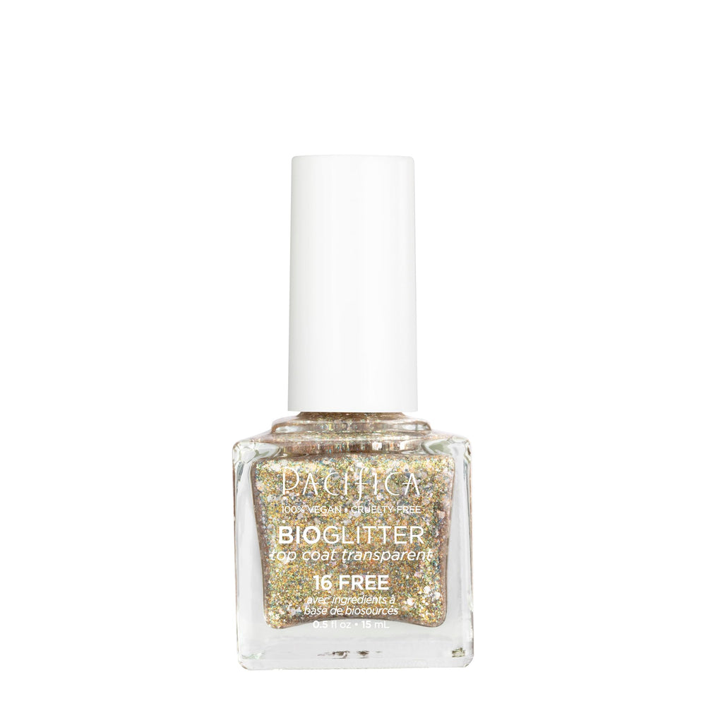 Pacifica couche supérieure Glitter Or, brillance durable et effet pailleté.