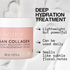 Pacifica Crème Nuit Pot : soin nourrissant en pot pour peau sèche.