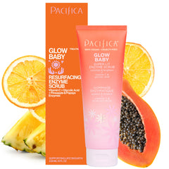 Pacifica Glow Baby — bouteille gommage visage pour peau lumineuse.