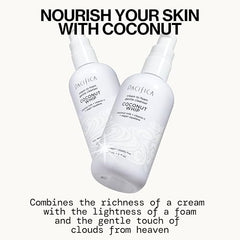 Pacifica lait de coco hydratant pour le visage, soin nourrissant après lavage.